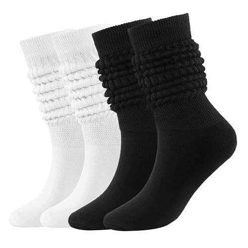 WOMEN'S KNEE SOCKS SLOUCH SOFT KNIT SIZE 37 42 2 PAIRS Brand no brand