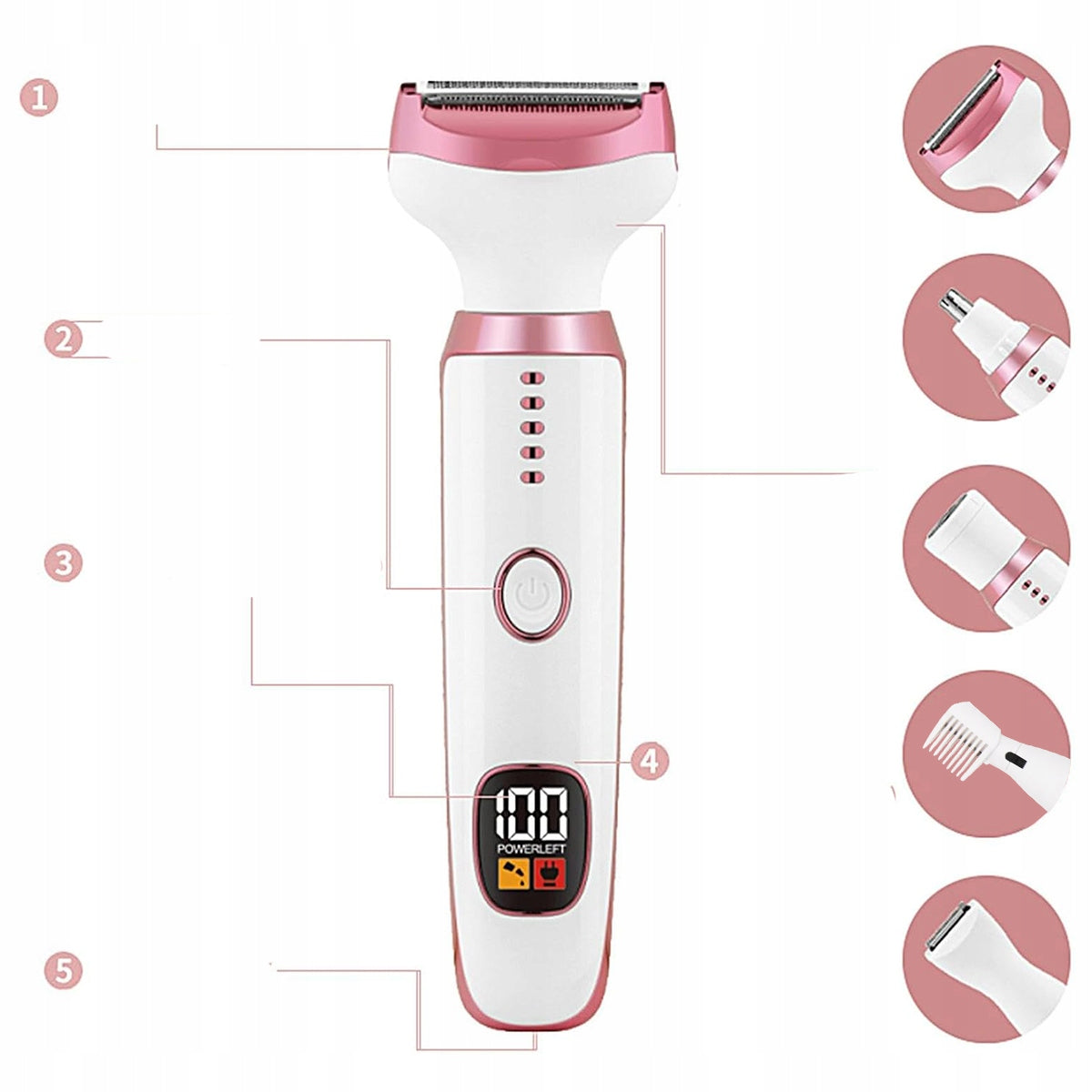 WOMEN'S SHAVER BODY LEG EPILATOR INTIMATE PLACES FOR ARMPITS USB TRIMMER Packaging status original