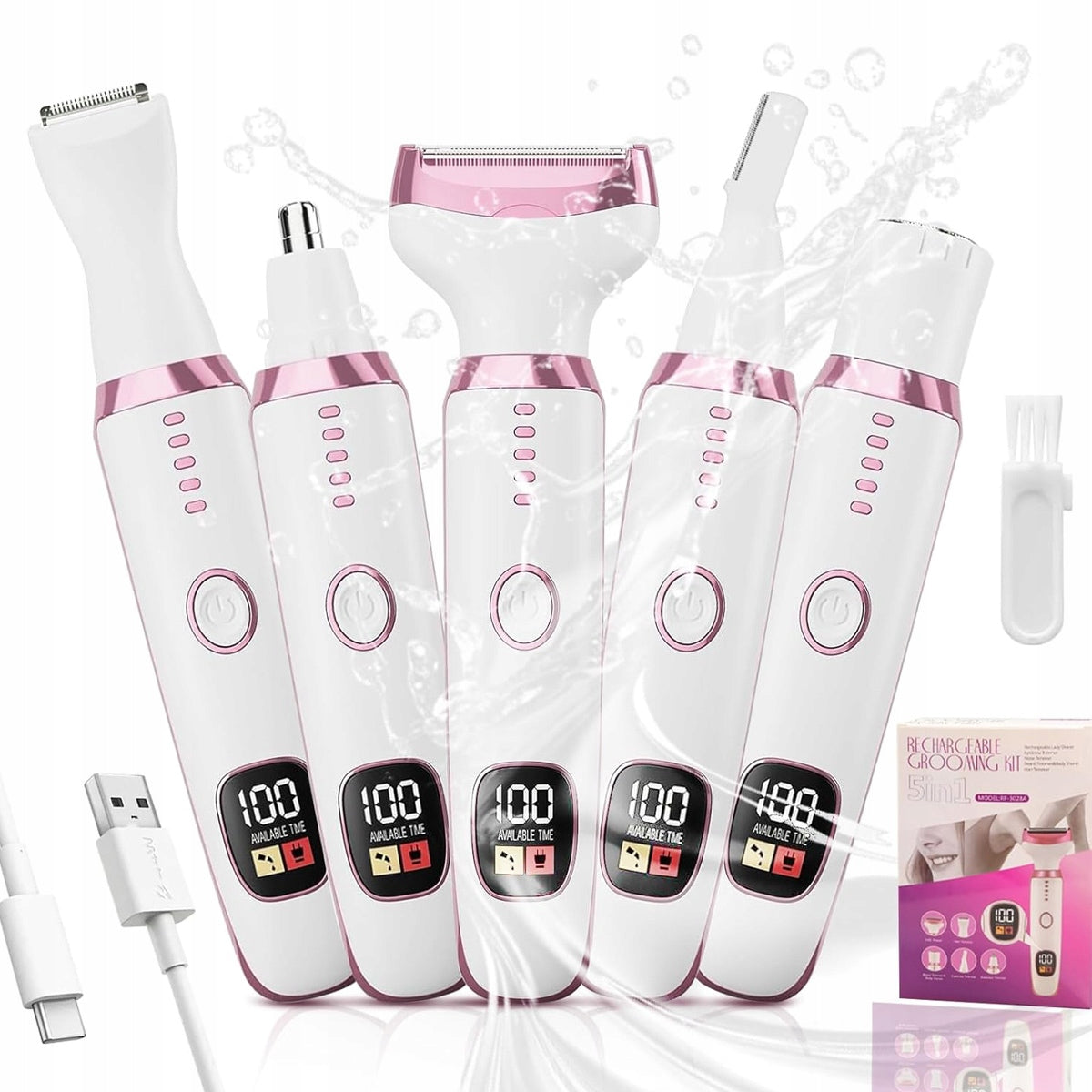 WOMEN'S SHAVER BODY LEG EPILATOR INTIMATE PLACES FOR ARMPITS USB TRIMMER