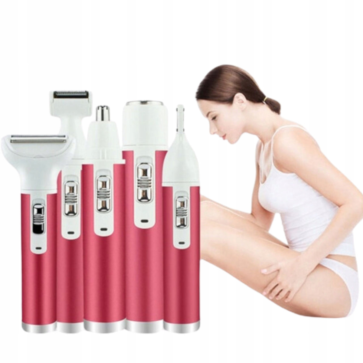 WOMEN'S SHAVER Bikini Leg Body EPILATOR TRIMMER ARMPIT MUSTACHE EYEBROW DELICATE Manufacturer code golarka kobieca z wymiennymi nasadkami