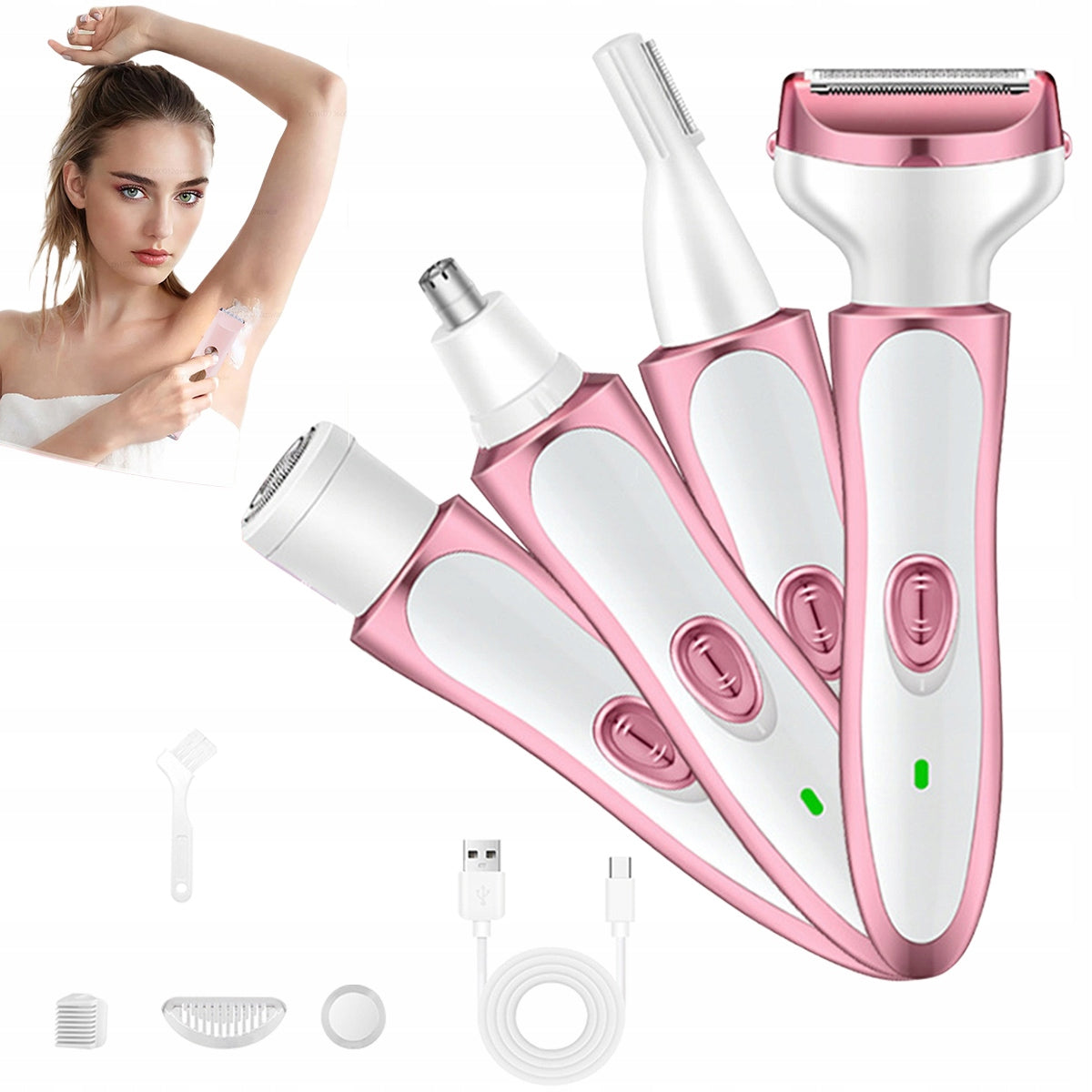 WOMEN'S SHAVER Bikini Leg Body EPILATOR TRIMMER ARMPIT MUSTACHE EYEBROW DELICATE