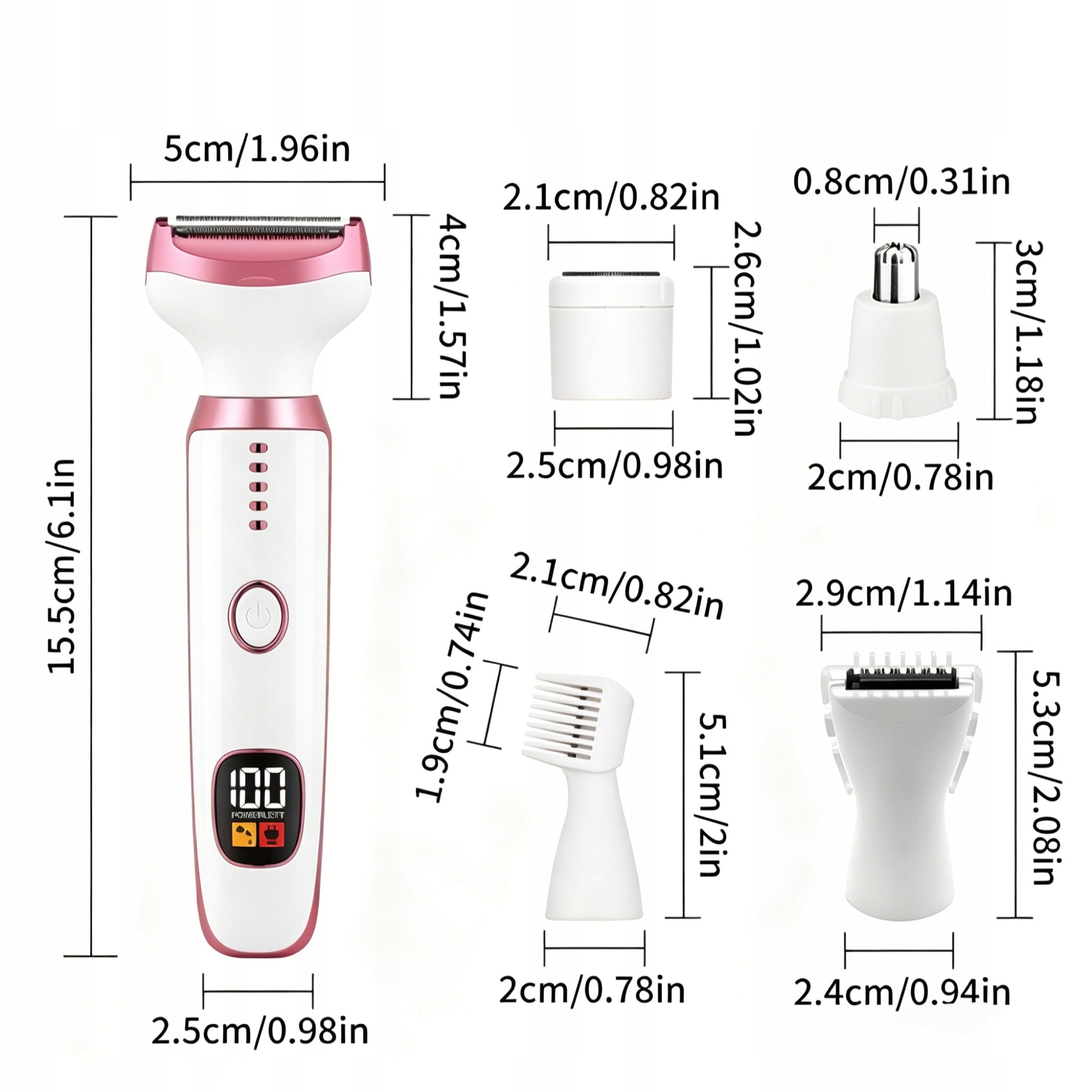 WOMEN'S SHAVER EPILATOR 5in1 for BODY BIKINI AND LEGS Wireless MACHINE Medical device no