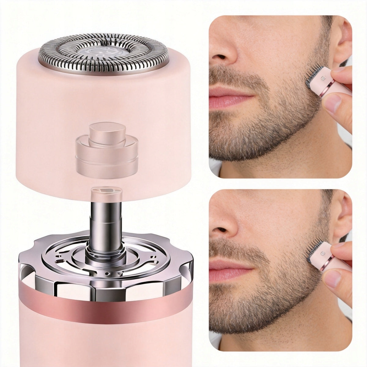 WOMEN'S SHAVER EPILATOR TRIMMER MACHINE FOR INTIMATE MONTHS BIKINI 2in1 Dominant color pink