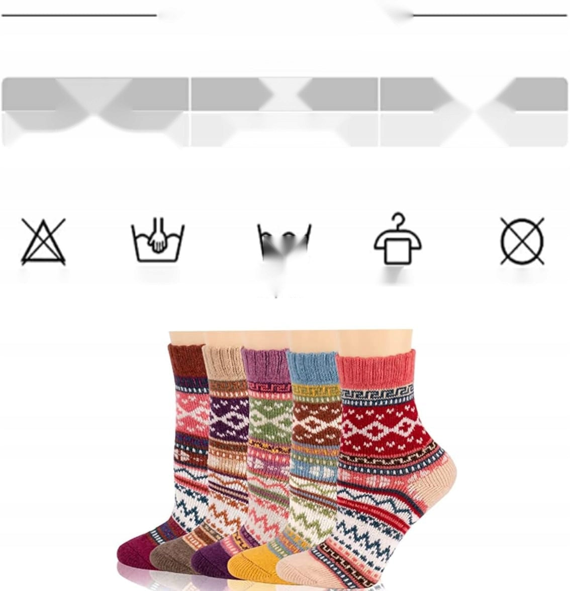 WOMEN'S SOCKS WARM WOOL COTTON POLYESTER SET OF 5 PAIRS Manufacturer code 5908107025344