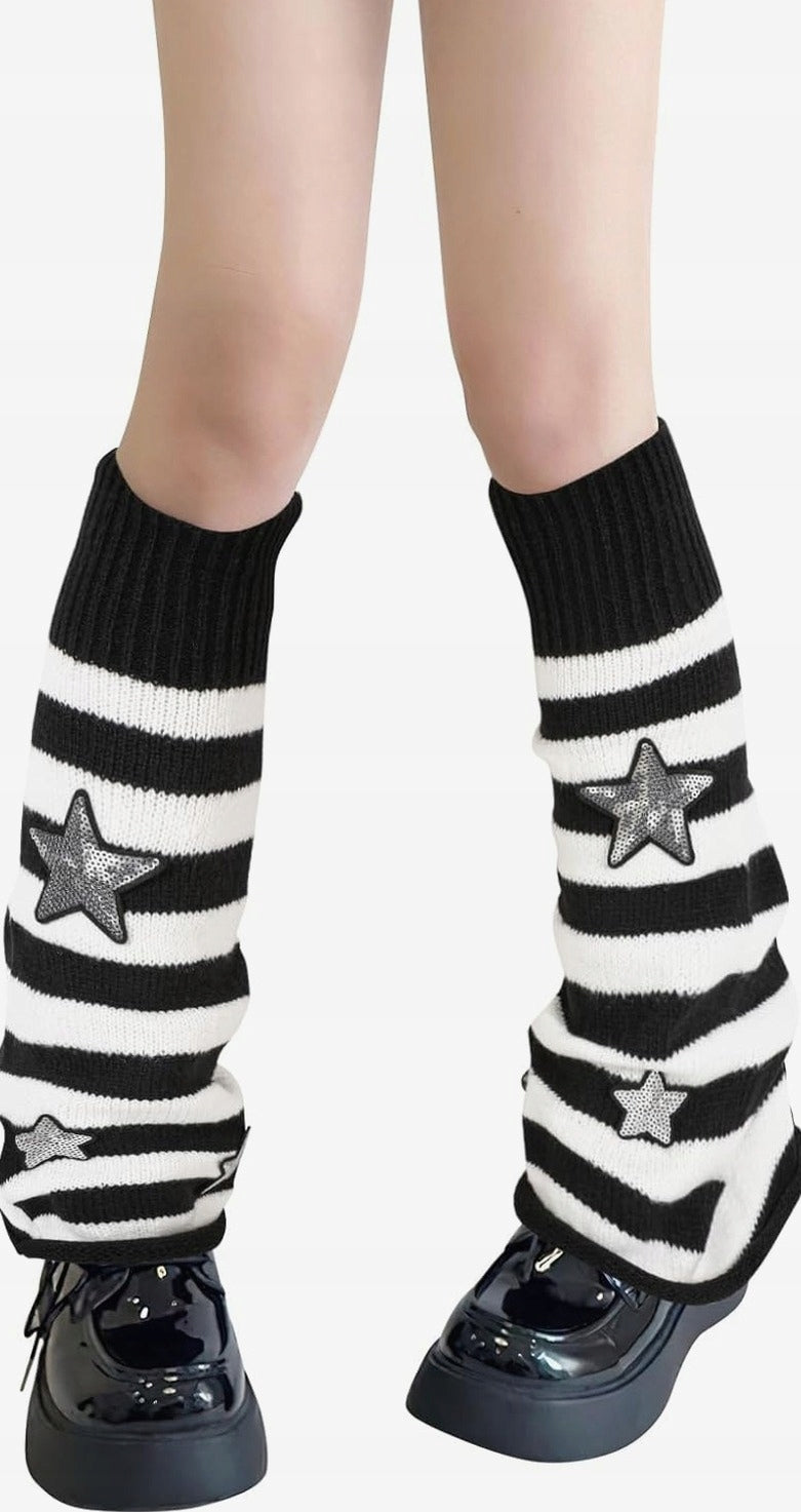 WOMEN'S WARMERS BLACK UNIVERSAL TIGHTS Y2K LEGS FASHIONABLE WARM SOFT