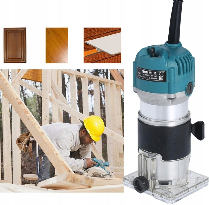 WOOD EDGE ROUTER TRIMMER 800W 30000RPM 6.35mm + 15x CUTTERS Brand no brand