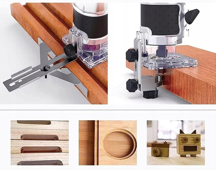 WOOD EDGE ROUTER TRIMMER 800W 30000RPM 6.35mm + 15x CUTTERS Manufacturer code fr-01