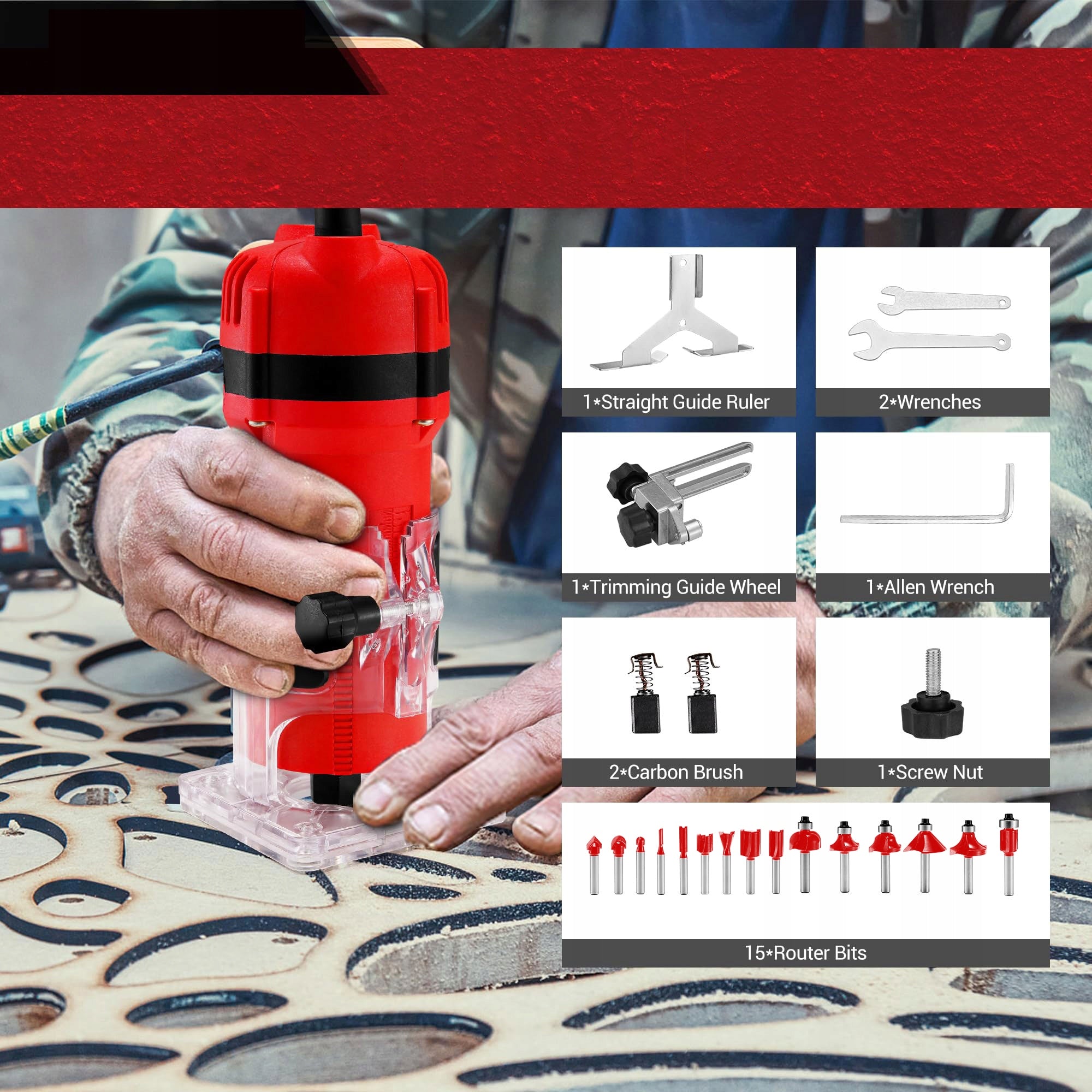 WOOD SPINDLE MILLING MACHINE WITH CUTTER SET Brand no brand