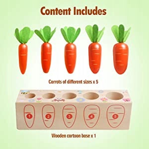 WOODEN ARCADE GAME MONTESSORI CARROTS Brand no brand