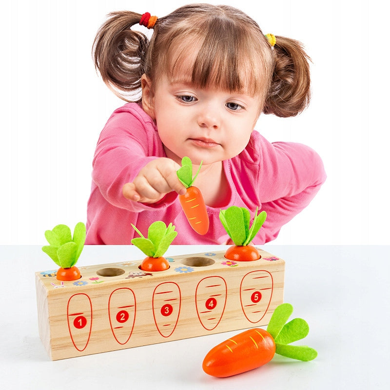 WOODEN ARCADE GAME MONTESSORI CARROTS