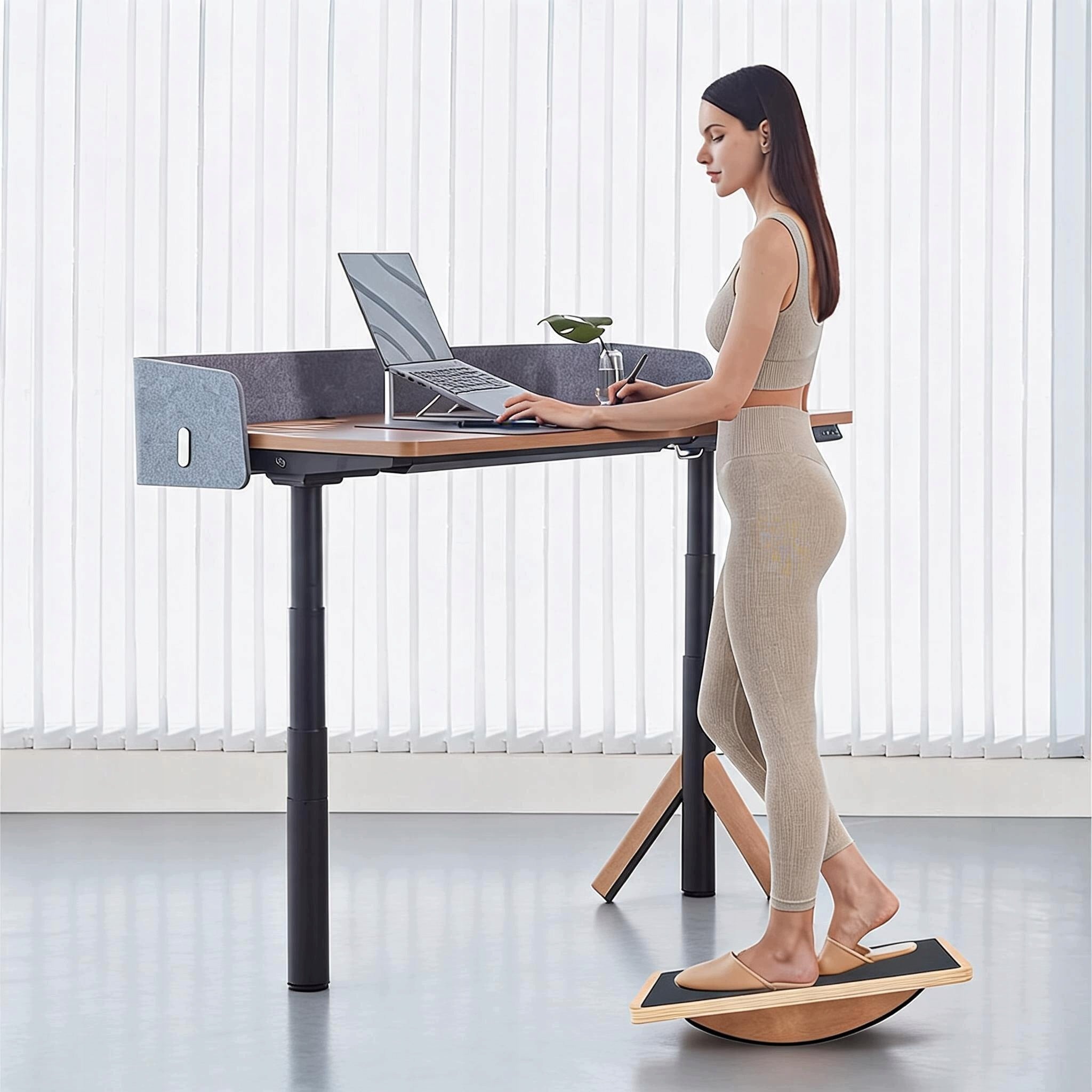 WOODEN BALANCE BOARD, CORE STRENGTH TRAINING, MUSCLE RELAXATION Brand no brand