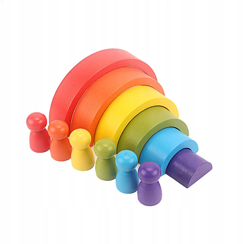 WOODEN BLOCKS RAINBOW ARCADE LOGIC GAME Gender boys girls