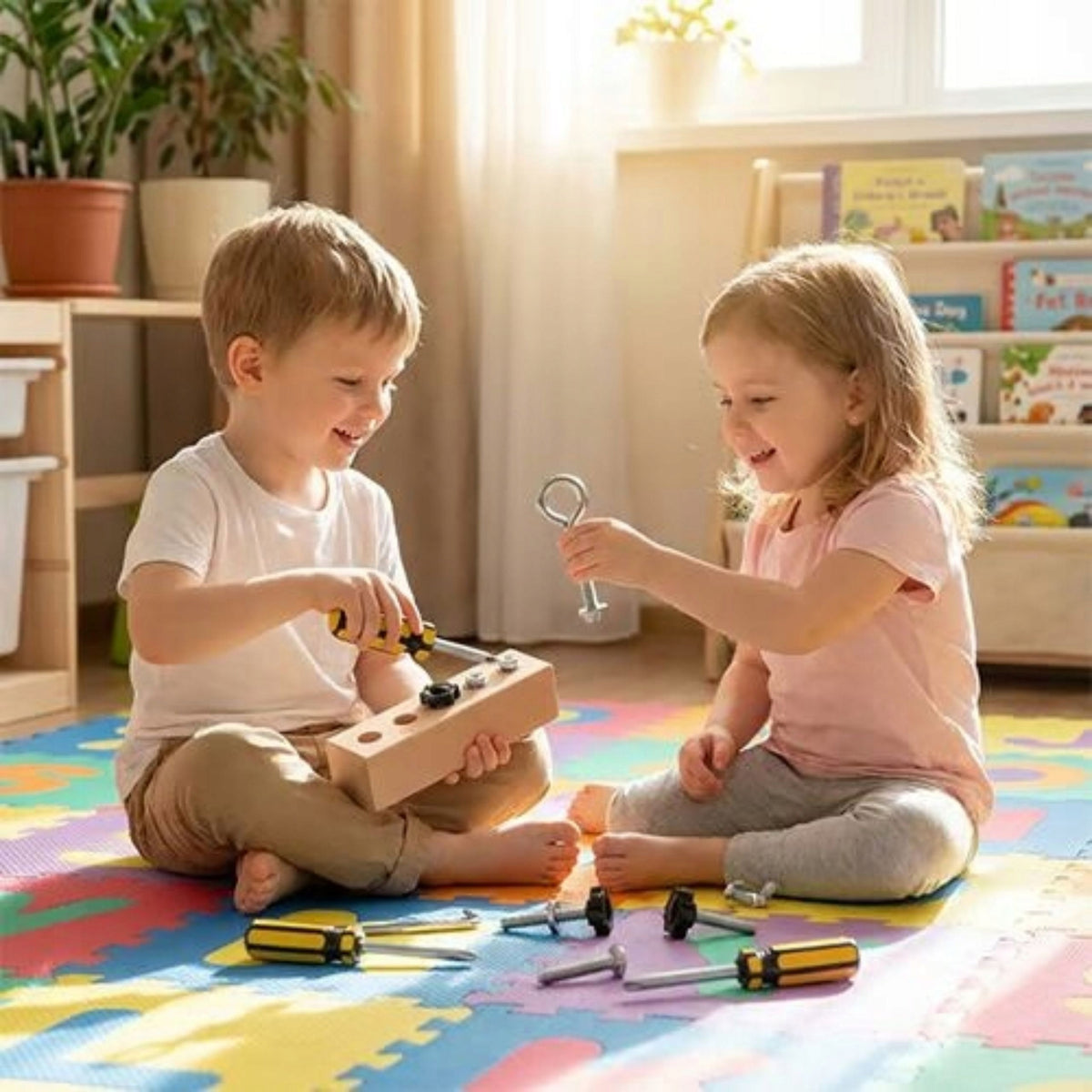 WOODEN BOARD MONTESSORI EDUCATIONAL SCREW LEARNING KIT Packaging status original