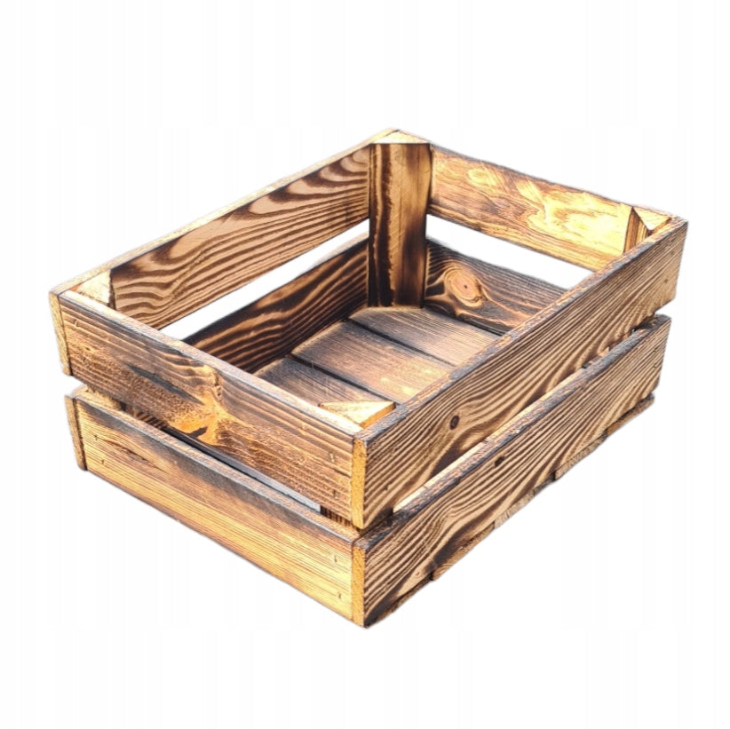 WOODEN BOX Tanned Decorative 38x28x16 Capacity 5 l