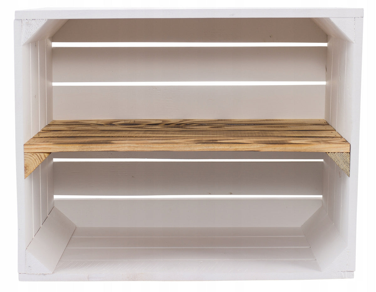 WOODEN BOX WHITE SHELF CABINET CASE Brand Eco Trade