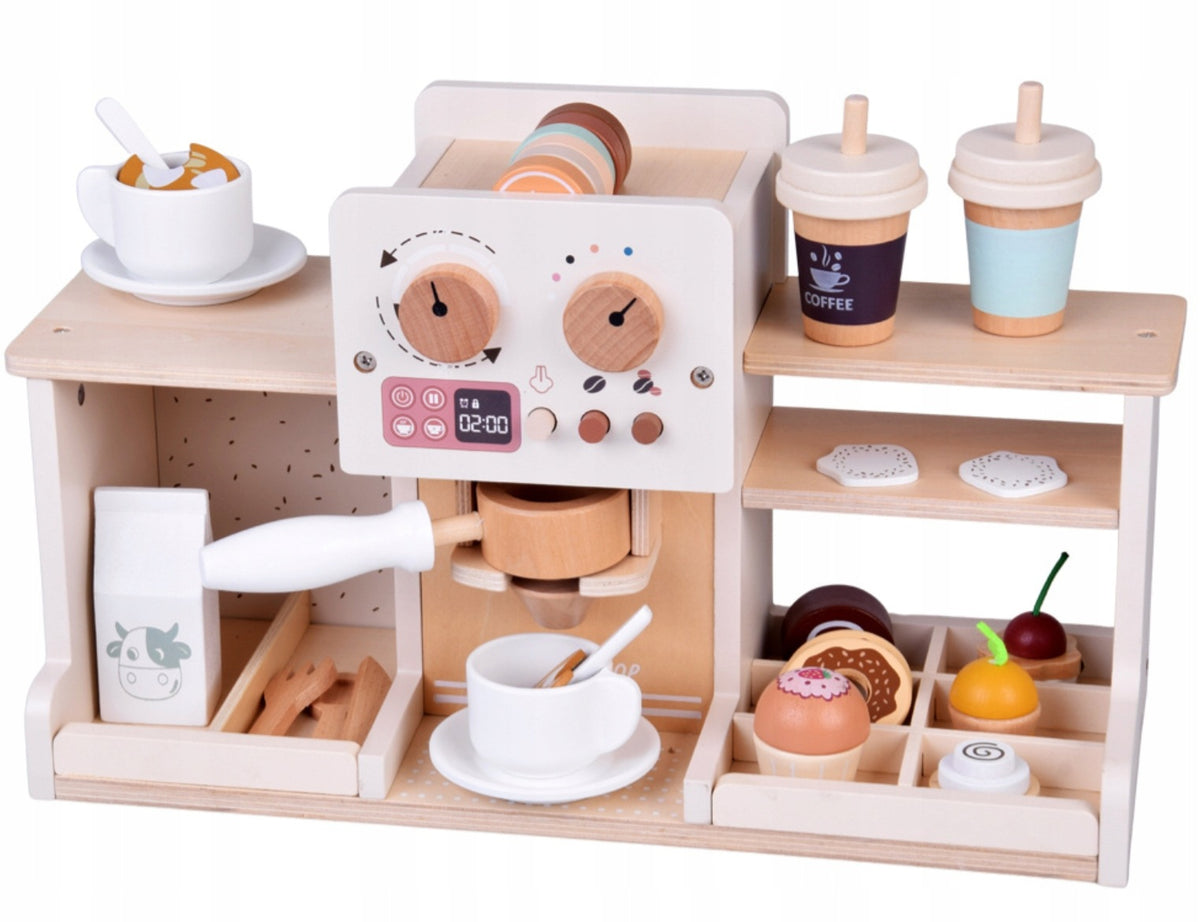 WOODEN CAFE FOR CHILDREN COFFEE SHOP EXPRESS CUPS DESSERTS Manufacturer code DAB2W022