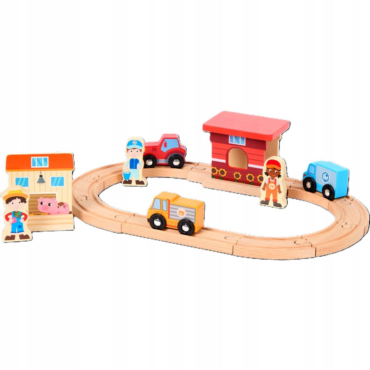 WOODEN CAR TRACK CARS FIGURINES AKCESORIA 22 EL MINI MATTERS