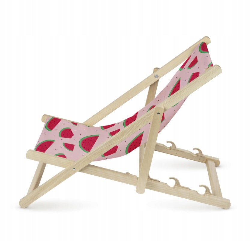 WOODEN CHILDREN'S LOUNGER WITH PRINT Relax Sloth DARK BEACH ECO Color multicolor