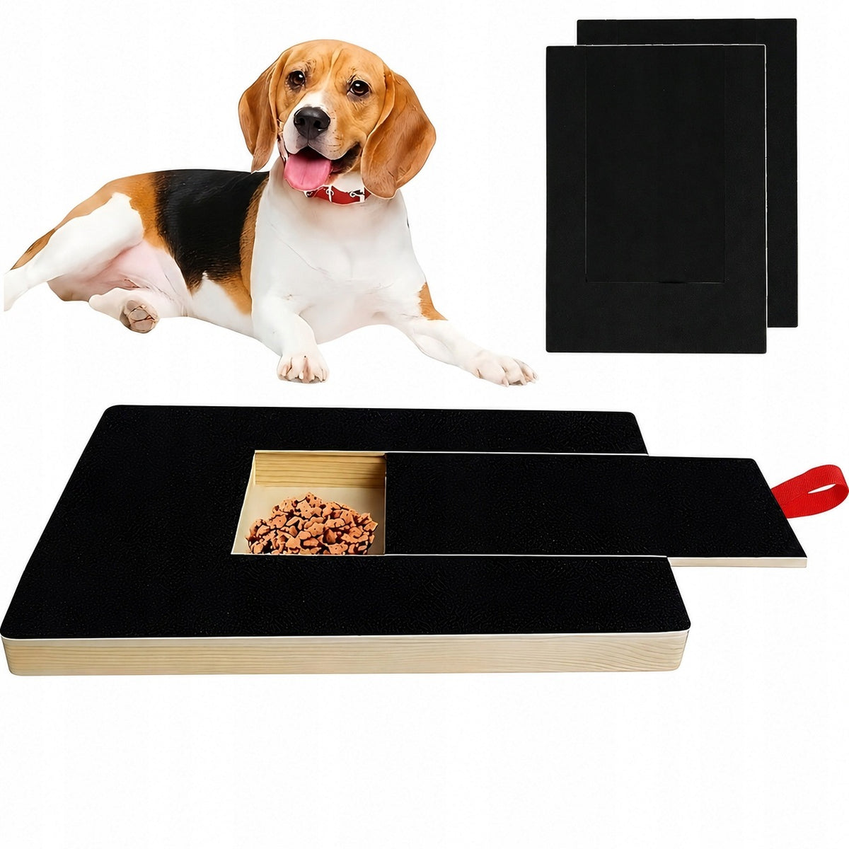 WOODEN CLAW ABRASION MAT 35X25X3CM WITH TREAT CONTAINER