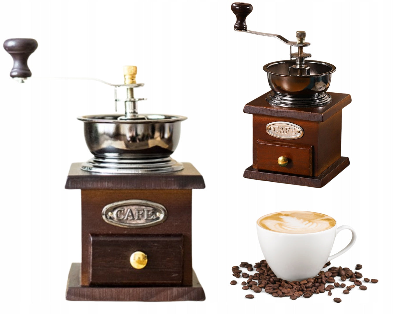 WOODEN COFFEE GRINDER TRADITIONAL HANDHELD COFFEE