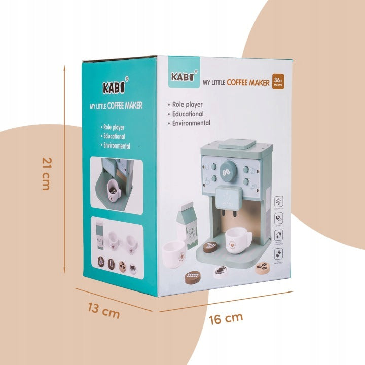 WOODEN COFFEE MAKER FOR CHILDREN WITH CUPS BARISTA TOY Manufacturer code 114950