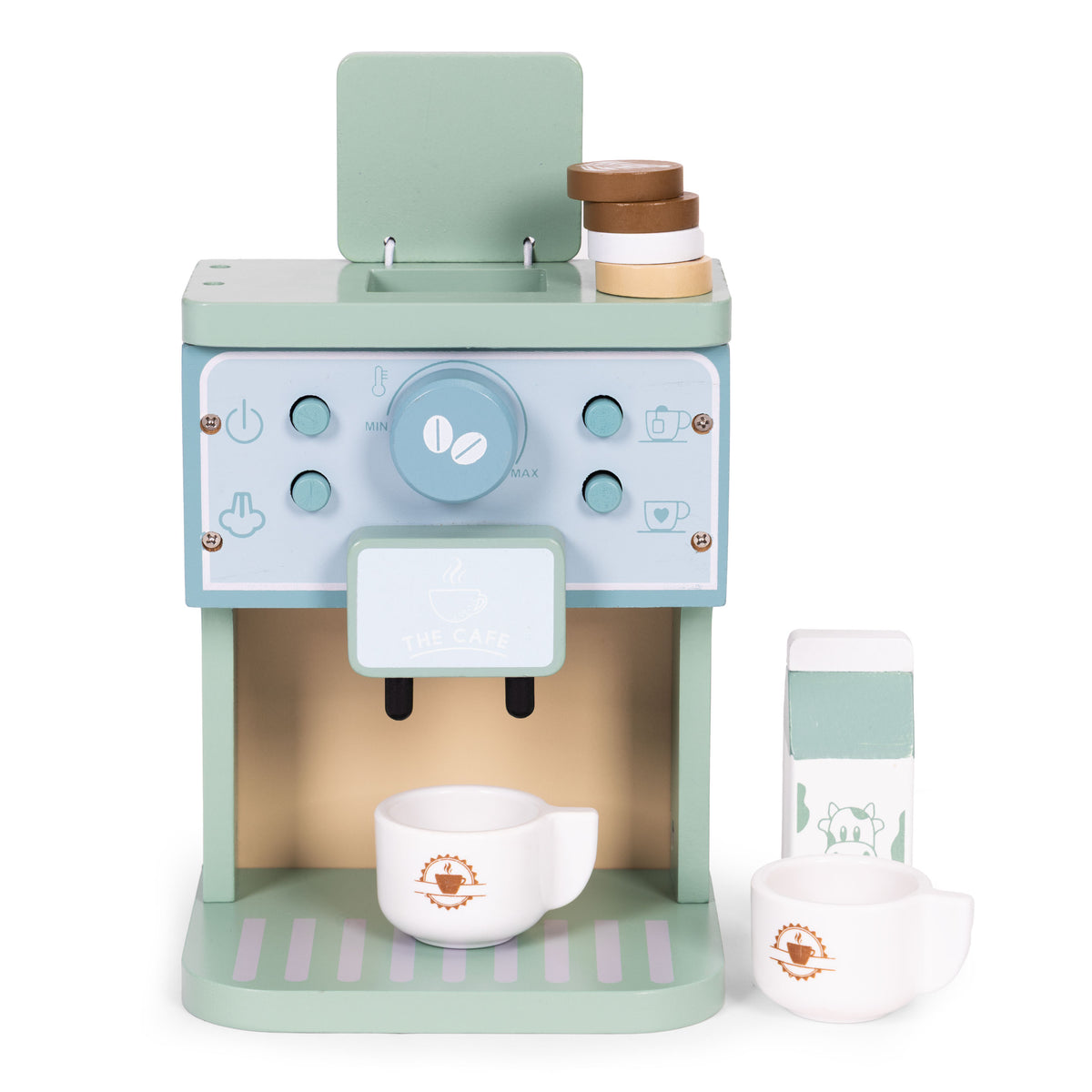 WOODEN COFFEE MAKER FOR KIDS BARISTA ACCESSORY SET Packaging status original