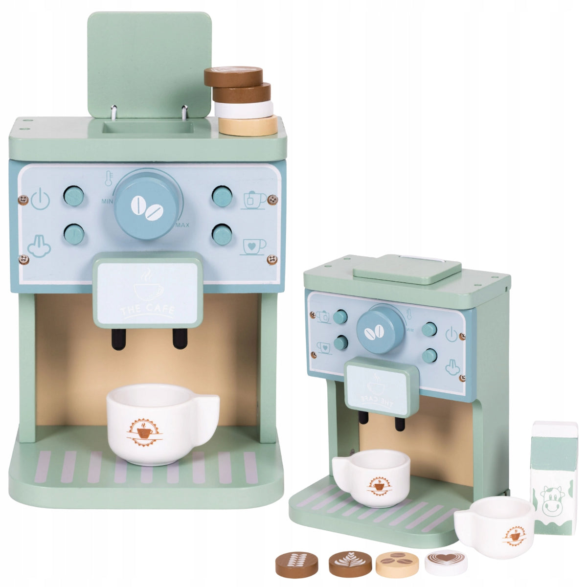 WOODEN COFFEE MAKER FOR KIDS BARISTA ACCESSORY SET