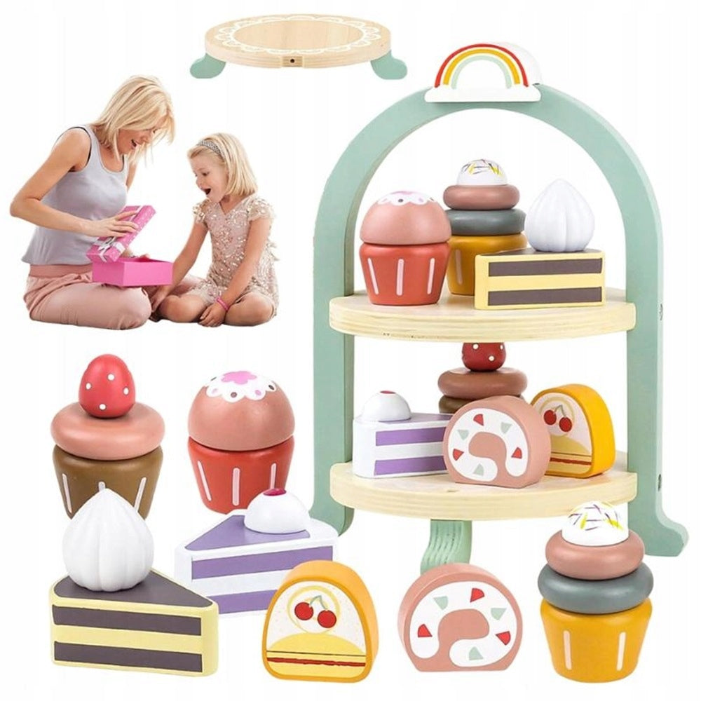 WOODEN COOKIES CONFECTIONERY SET PATERA CUPCAKES KITCHEN FOR CHILDREN Packaging status original