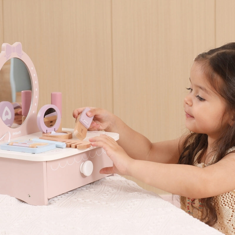 WOODEN COSMETIC DRESSING TABLE PRINCESS 8 ACCESSORIES COSMETICS VIGA Brand Viga