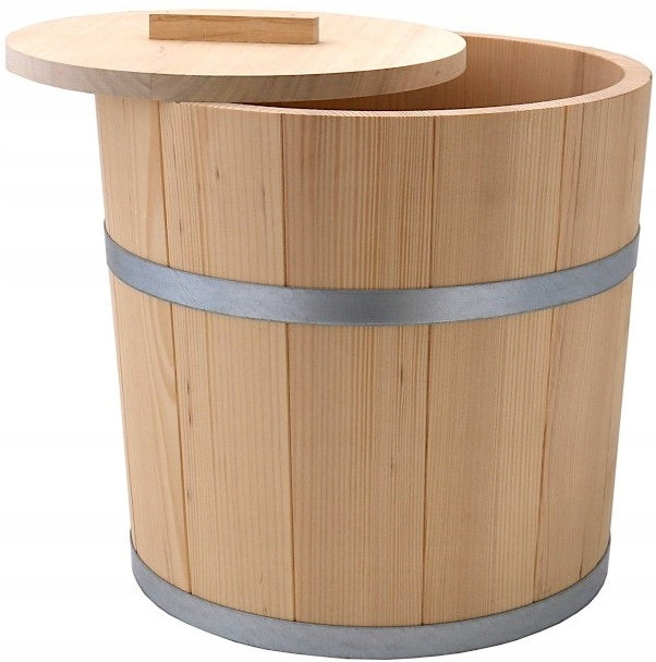 WOODEN CUCUMBER CABBAGE PICKLING BARREL WITH LID 25 L