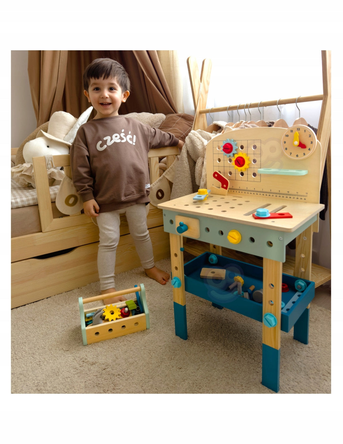 WOODEN DIY TABLE DIY WORKSHOP DIY TOY TOOKY TOY Manufacturer code TK399