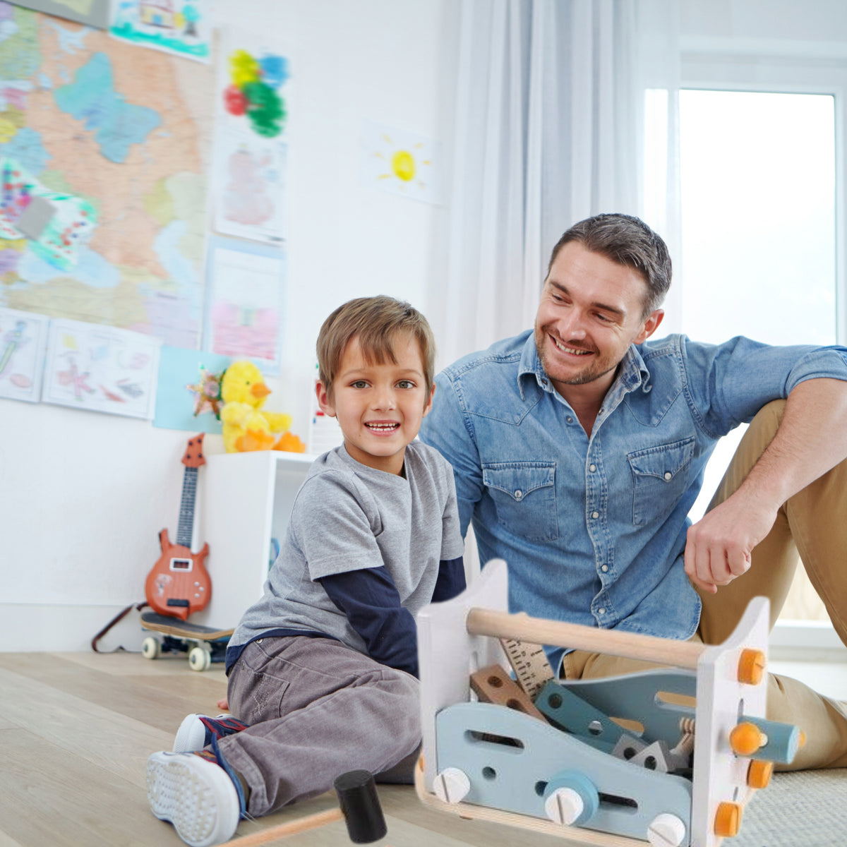 WOODEN DIY WORKSHOP for Kids Tool Set 52 Elements EAN (GTIN) 5908453204936