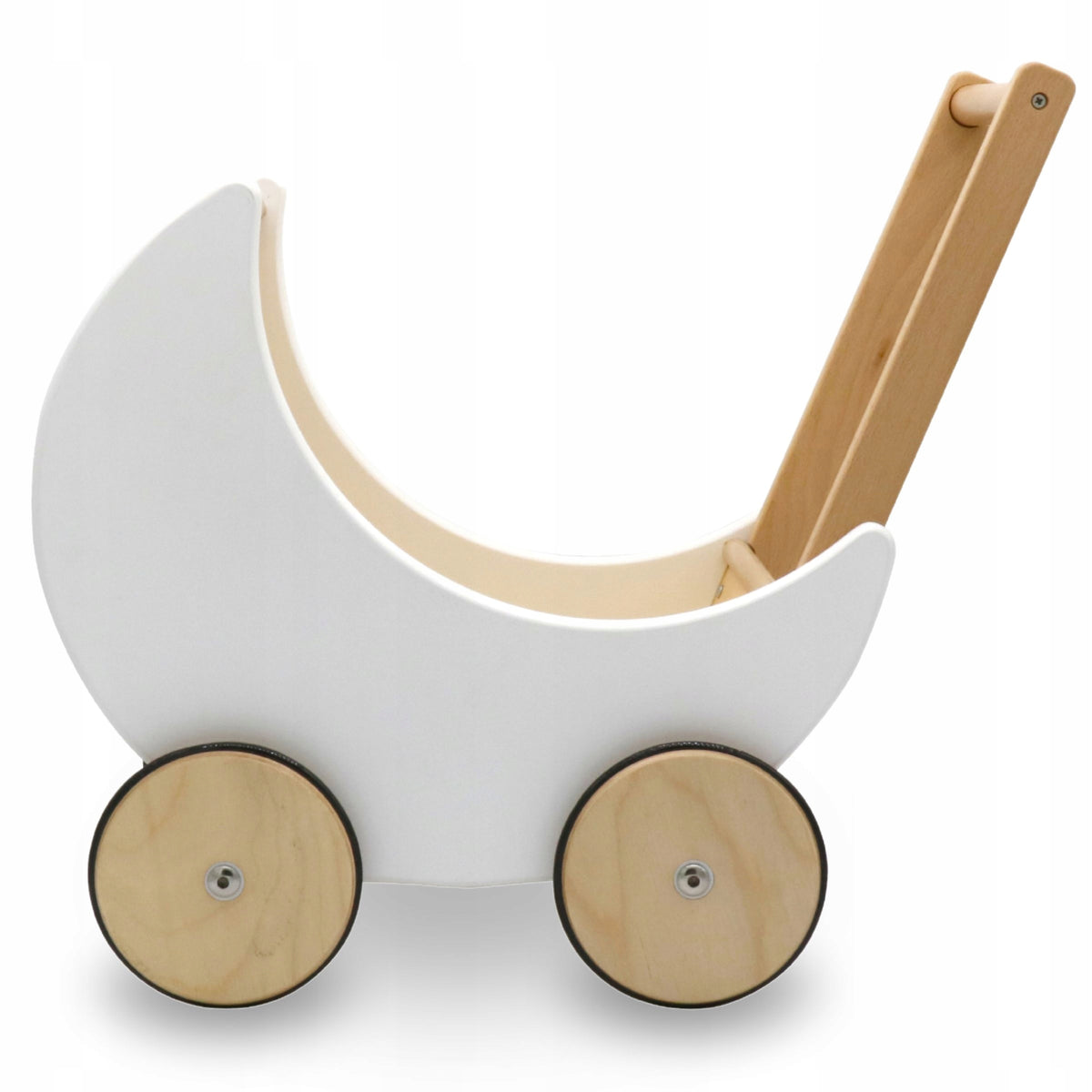 WOODEN DOLL STROLLER - PUSHER FOR CHILDREN - WHITE MAM167 Product weight with unit packaging 3 kg