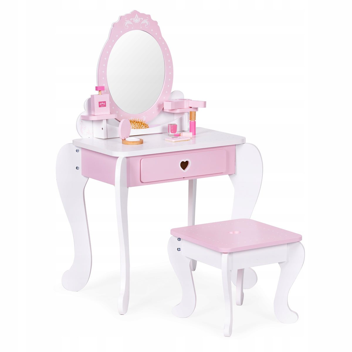 WOODEN DRESSING TABLE FOR GIRLS CHILDREN WITH MIRROR FOR PLAY ACCESSORIES Brand no brand
