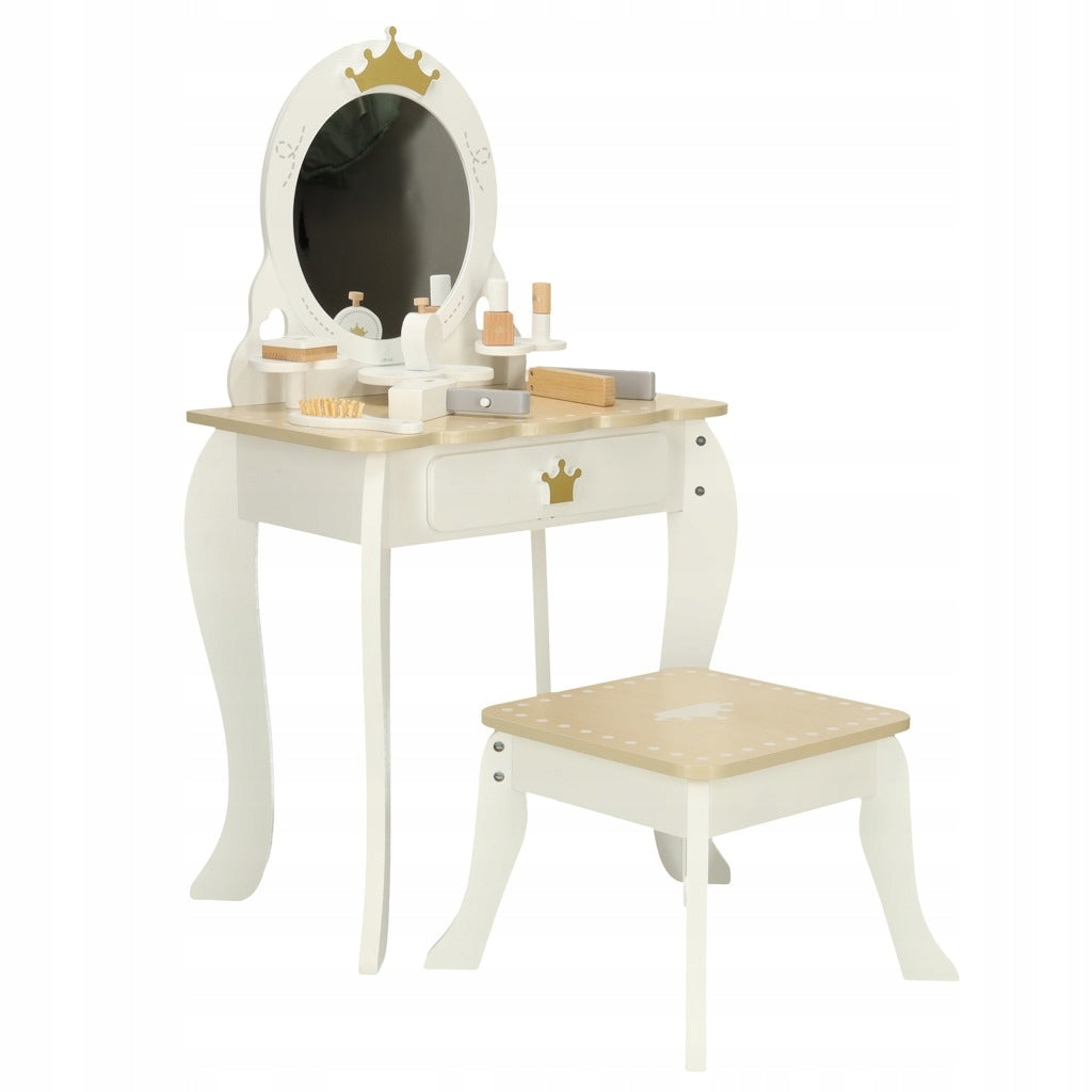 WOODEN DRESSING TABLE FOR GIRLS COSMETICS LARGE STOOL STRONG GIFT