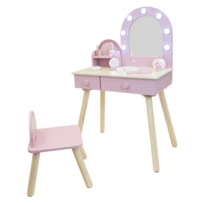 WOODEN DRESSING TABLE FOR GIRLS MINI MATTERS - PINK - WITH STOOL Manufacturer code 3224793