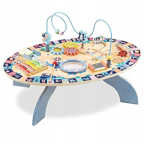 WOODEN EDUCATIONAL TABLE FOR CHILDREN FROM 6 MONTHS 7IN1 GIFT wooden Brand no brand