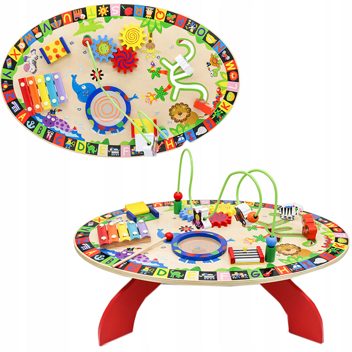 WOODEN EDUCATIONAL TABLE FOR CHILDREN MONTESSORI SENSORY 7in1 COIL Manufacturer code C0342