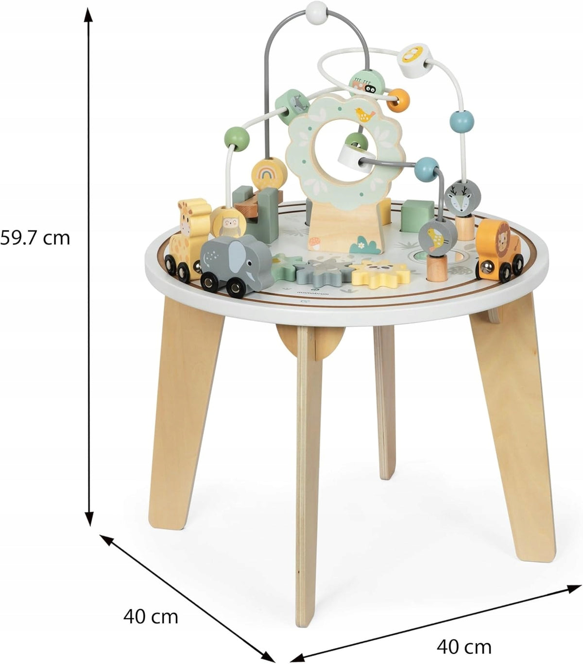 WOODEN EDUCATIONAL TABLE MAGNETIC QUEUE SORTER MOTOR LOOPS Kid's age 0+
