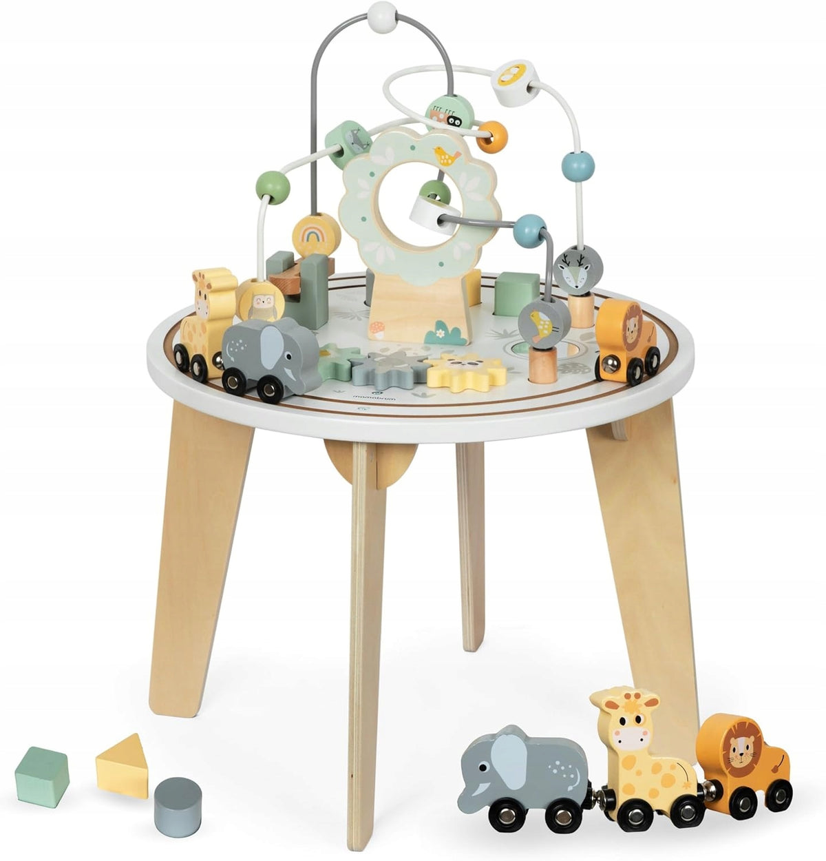 WOODEN EDUCATIONAL TABLE MAGNETIC QUEUE SORTER MOTOR LOOPS