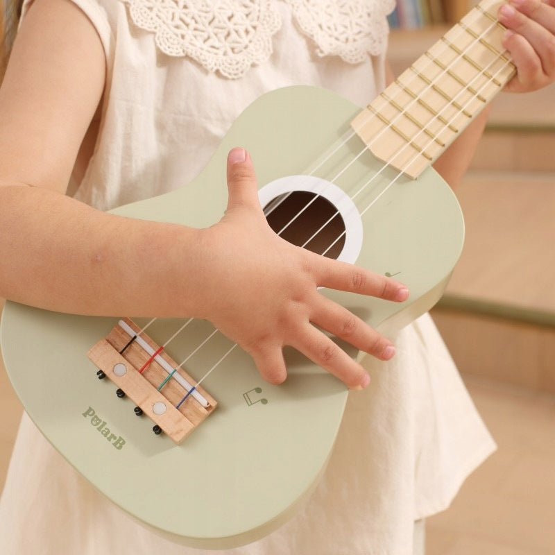 WOODEN GUITAR GREEN UKULELE ACOUSTIC NOTES LEARNING TO PLAY VIGA POLARB Brand Viga