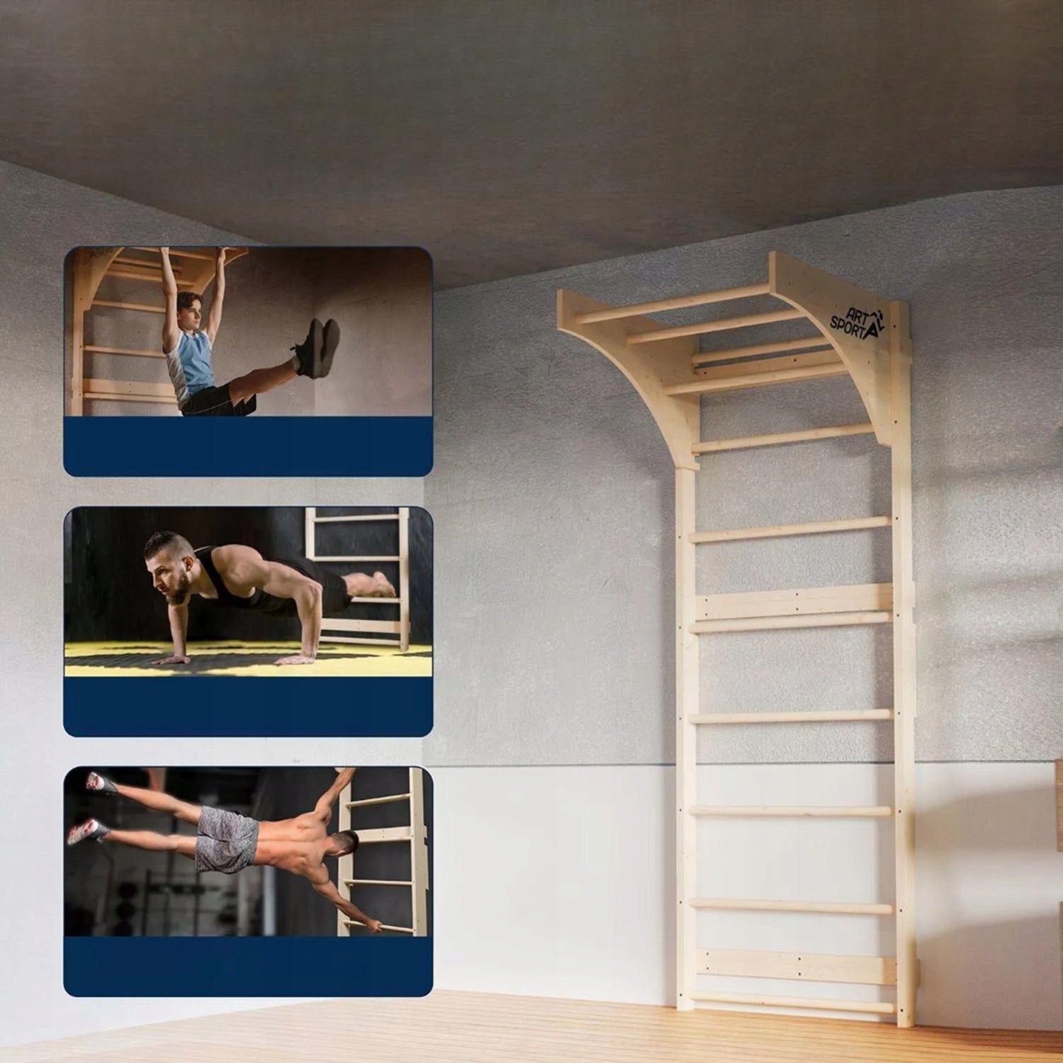WOODEN GYMNASTICS LADDER REHABILITATION TRAINING FOR EXERCISE Manufacturer code 4262437185132