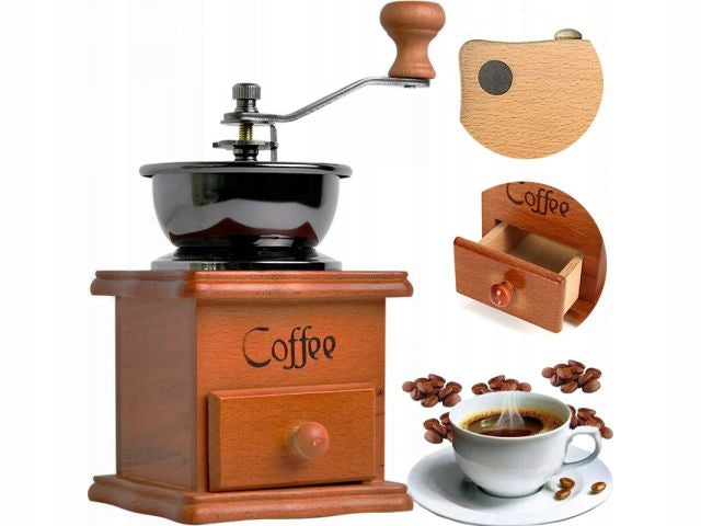 WOODEN HANDHELD PEPPER COFFEE GRINDER