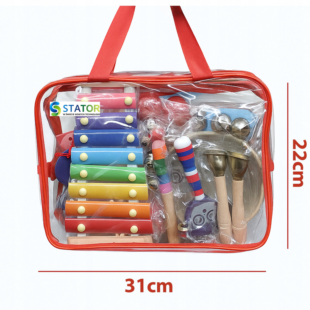 WOODEN INSTRUMENTS for Children Set of Instruments Cymbals Tambourine 18el Kind instrument set