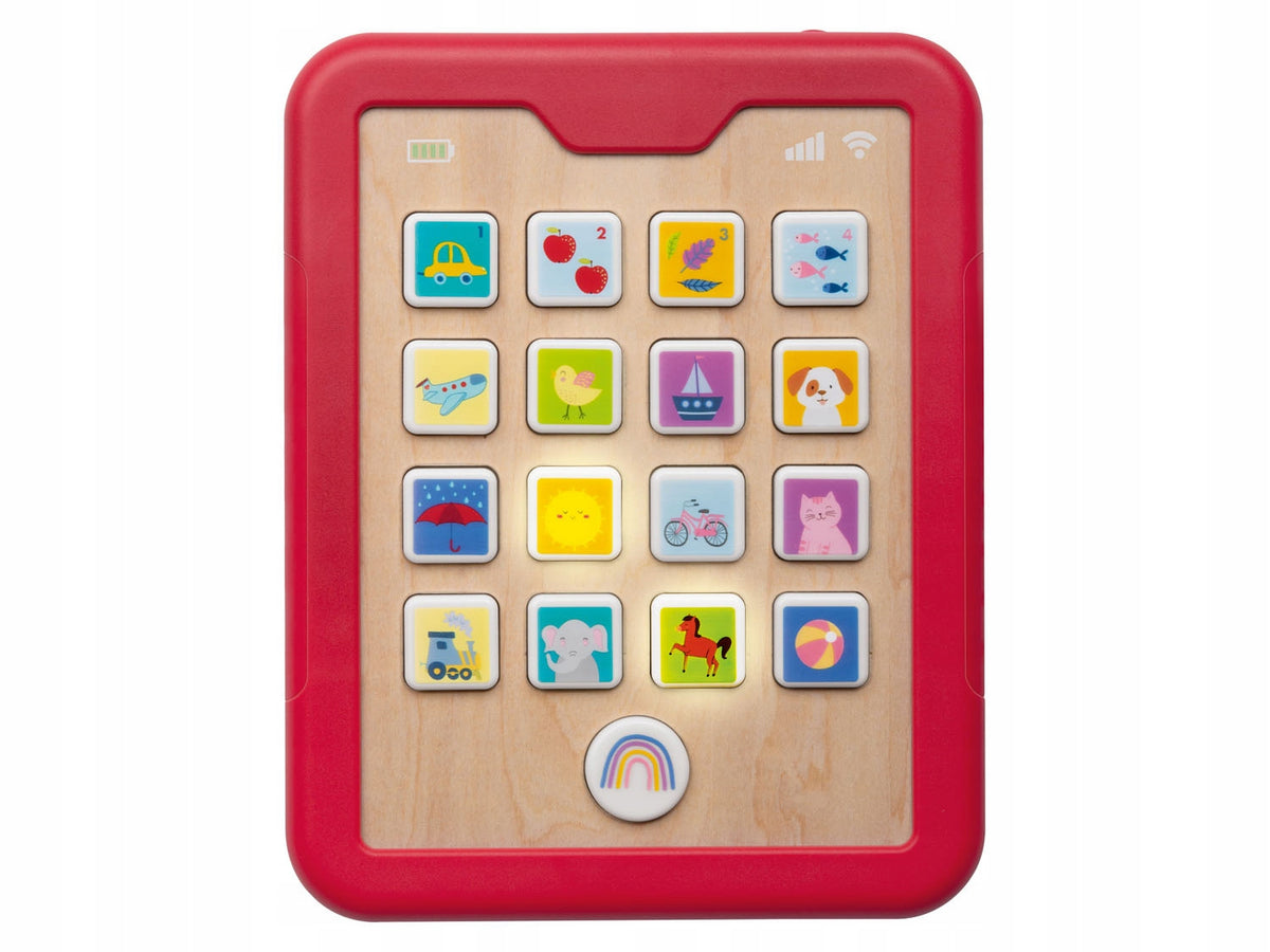 WOODEN INTERACTIVE TABLET FOR CHILDREN PLAYTIVE 19 cm x 15 cm