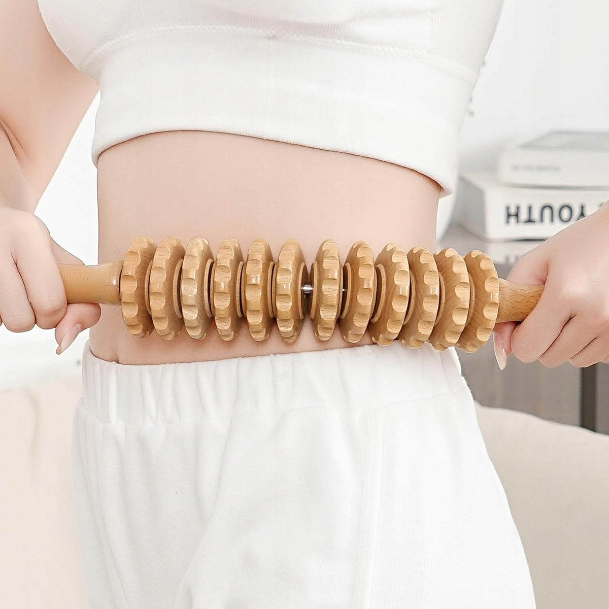 WOODEN MASSAGE ROLLER 3PCS FASCIA ROLLER BEECH Medical device no