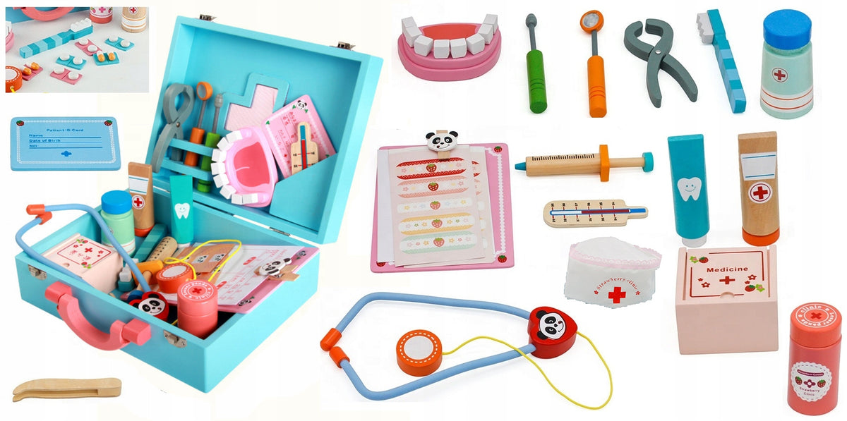 WOODEN MEDICAL KIT DOCTOR SUITCASE INSTRUMENTS Brand Bobo-San