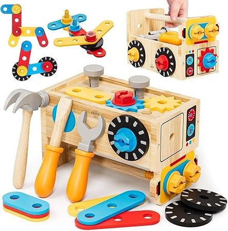 WOODEN MONTESSORI TOOL SET FOR CHILDREN 2 4 YEARS 29 EL. WOODEN