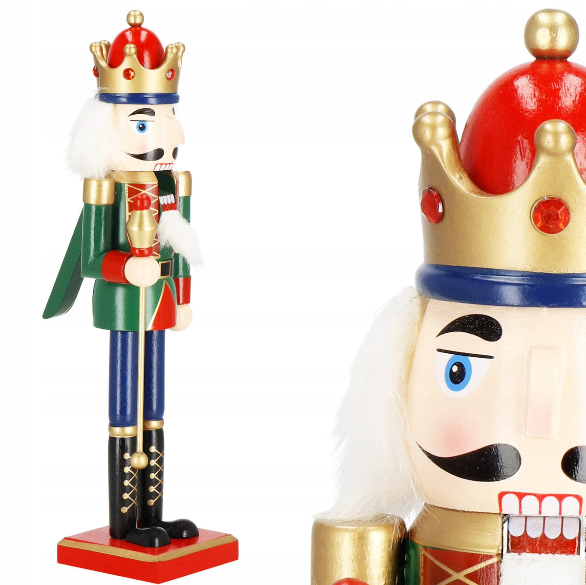 WOODEN NUTCRACKER Christmas decoration XXL figurine PREMIUM 38 cm