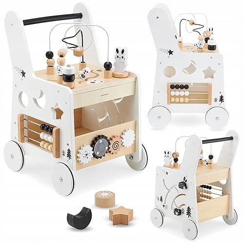 WOODEN PUSHER 6IN1 WALKER EDUCATIONAL TABLE FOR CHILDREN GIFT